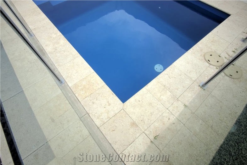 White Coral Stone Leisure Pool Pavers, Pool Deck Coping