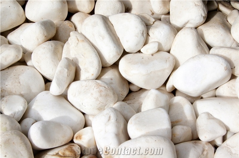 White Dolamite Pebbles 50-70mm