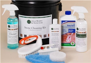 Atlas Stone Cleaning Kit - Easy Care Cleaner, Atlas Daily Cleaner, Atlas Monthly Conditioner, Atlas Etch Remover