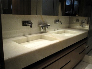 White Onyx Commercial Bathroom Top