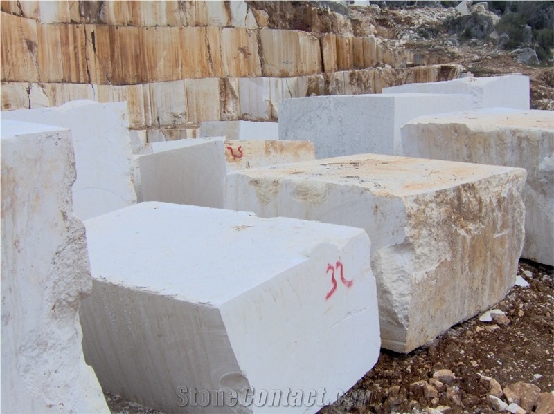 Sierra White Limestone Blocks from Turkey - StoneContact.com