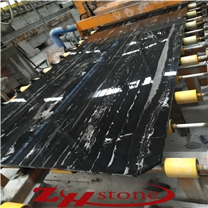 Polished China Nero Portoro,Silver White Dragon Marble Slabs&Tiles, Floor&Wall Covering, Marble Pattern, Skirting