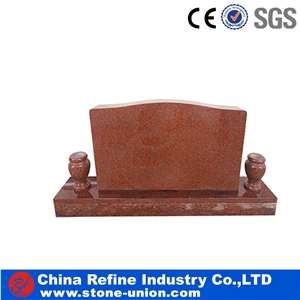 American Headstone Imperial Red Monument, Indian Red Granite,Western Style Tombstones