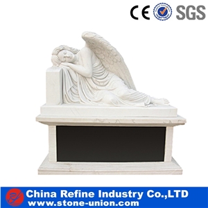 Angel Carving Tombstone & Monuments,China Black Granite Monument,Western Style Granite Monument, Angel Design Monuments