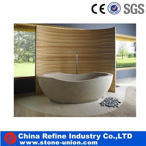 Beige Sandstone Bathtub, Design Various Of Style Bathtub