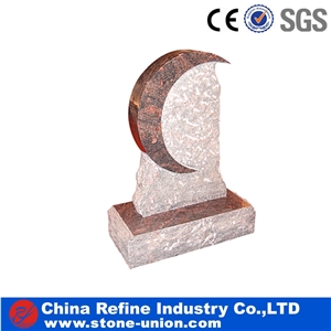 Carving Headstones,Cemetery Engraved Tombstones,Western Style Single Monuments,Red Granite Stone Memorial Gravestones,Custom Tombstone Monument Design