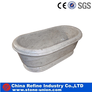 China Grey Granite Carved Solid Bath Tub Factory Wholesale