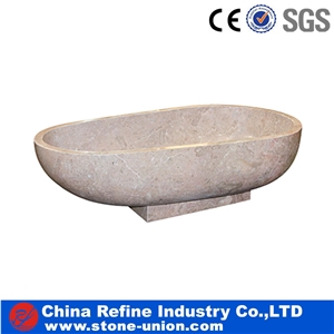 China Pink Marble Carved Solid Surface Multicolor Bath Tubs Factory Sale