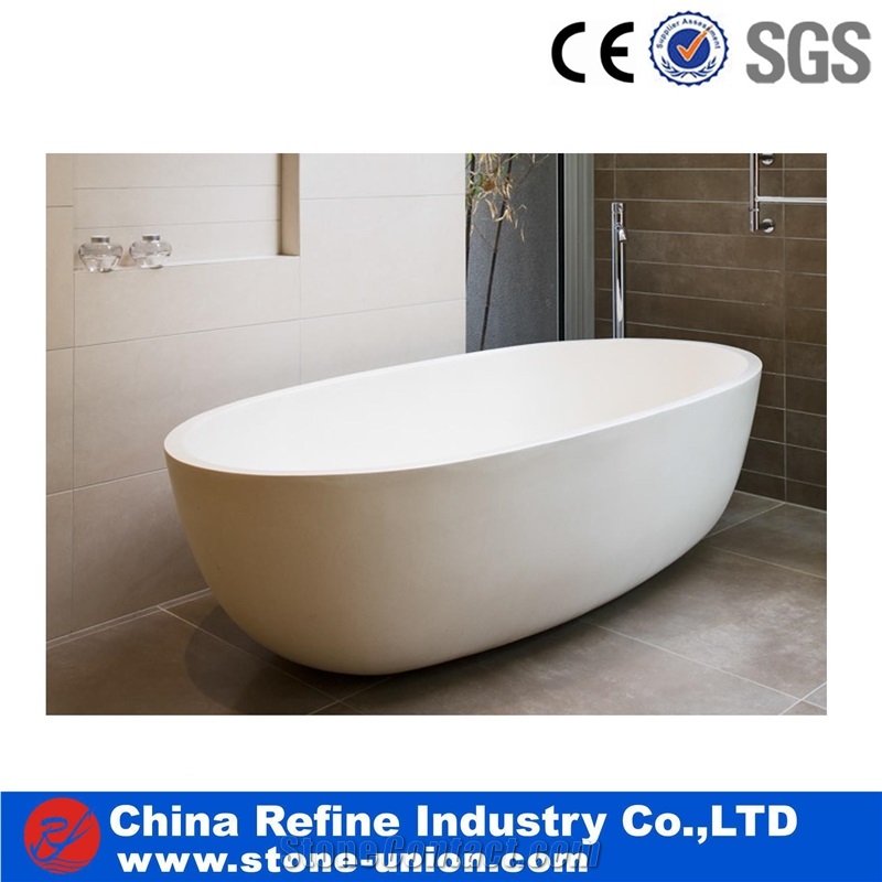 China Pure White Sandstone Bathtubs,China White Sandstone Bath Tub