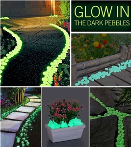 Glow Paving Stone,Glow in the Dark Garden Ornament,Glow Pebbles for Garden and Driveway,Glowing Cheap Pebbles in Hot Sale