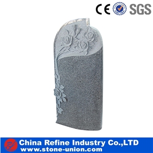 Grey Granite Tombstones,Headstones, Monuments Of Poland Style for Single,Western Style Tombstones