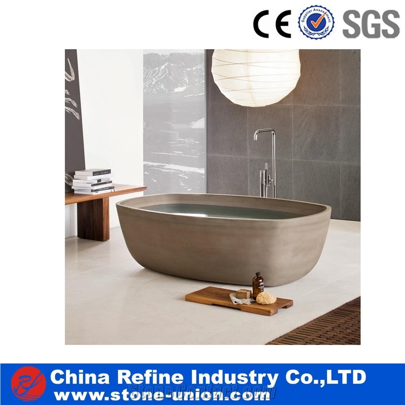 Grey Sandstone Bathtubs, Chinese Grey Wooden Sandstone Bath Tubs