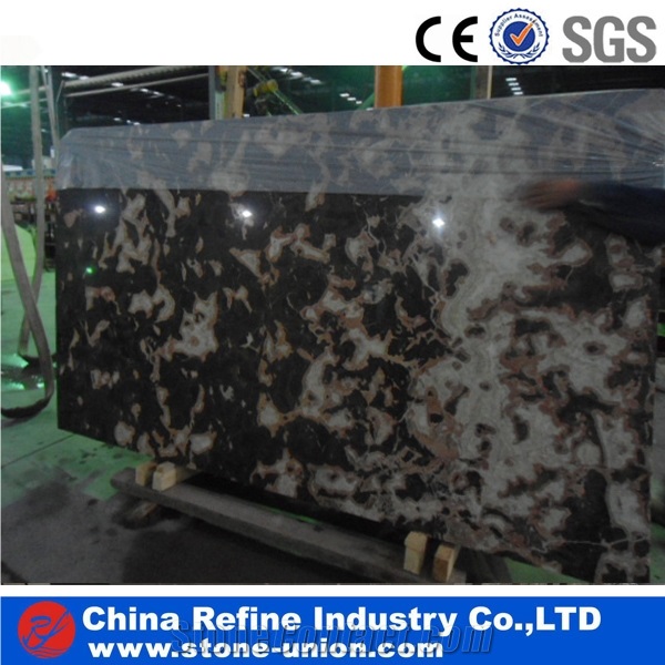 Hot Sale Blossoming Flowers Marble & White & Black Blossom/Century Ice Marble Polished Slabs
