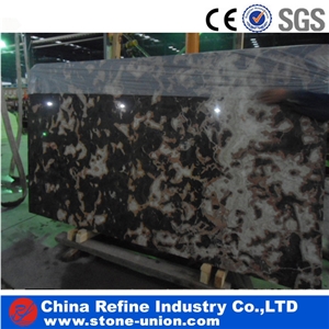 Hot Sale Blossoming Flowers Marble & White & Black Blossom/Century Ice Marble Polished Slabs