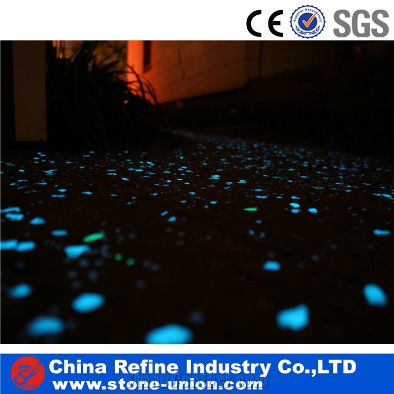 Mix Color Lighting Glow Pebble Stone in Dark for Home Decoration , Glow in the Dark Pebble for Garden Walkway