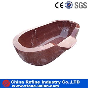 Polished Red Marble Granite Bath Tubs, China Red Marble Bath Tubs