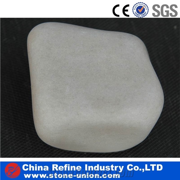 White Flint Pebble Stone In China, Sand White Slate Pebble