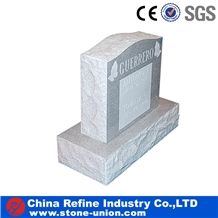 White Granite Carving Headstones,Cemetery Engraved Tombstones,Western Style Single Monuments,White Stone Memorial Gravestones,Custom Tombstone Monument Design