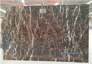 Black & Gold Marble Slab & Tile, Marble Wall/Floor Covering Tiles