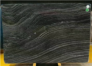 Black Forest Marble Slab Tile, Black Wooden Marble