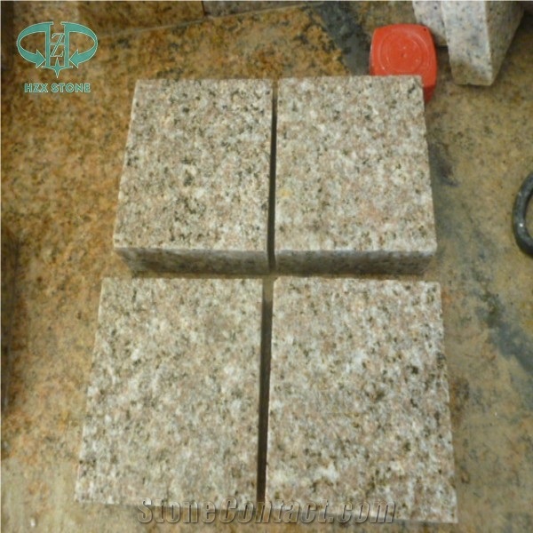 Beige G682 Granite Cube Stone/Rustic Yellow/Pavers/Yellow Granite/Paving Stone/Cobble Stone/ Yellow Cubestone/ Driveway Paving/Walkway Paver/Rustic Yellow