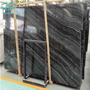 Black Ancient, Wood Serpeggiante Marble Slabs & Tiles, Black Wooden Marble Slabs & Tiles