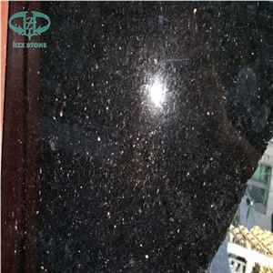 Black Galaxy Granite Slabs & Tiles, India Black Granite Polished Floor Covering Tiles, Polished Granite Flooring Tiles, Walling Tiles