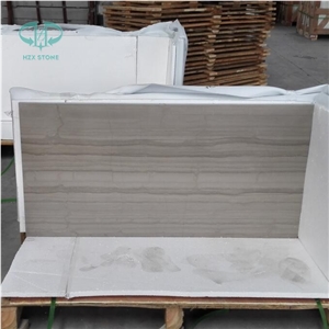 China Athen Grey Wooden Marble Tiles and Slabs Without Cracks