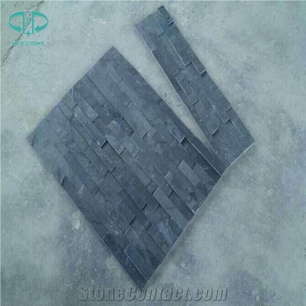 China Black Slate Cultured Stone/Slate/ Veneer Stone Ledges Chinese Cheap Wall Cladding, Stone Wall Veneer Stone,Blue Black Slate Cultural Stone
