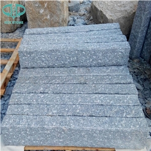 China Light Grey Granite G603 Bushhammered Stair Steps, Treads and Risers, Paving,Garden Stone,Palisade,Bianco Sardo,Silver Grey,Cobbles,Seasame White