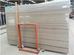 Chinese Athen Grey Wooden, Athen Wood Grain Marble Slabs