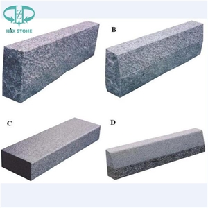 Chinese Factory Of G654 Pandang Dark Grey Granite Curbs,Granite Kerbstone,Kerb Stone,Curbstone,Vehicle Barrier Kerb