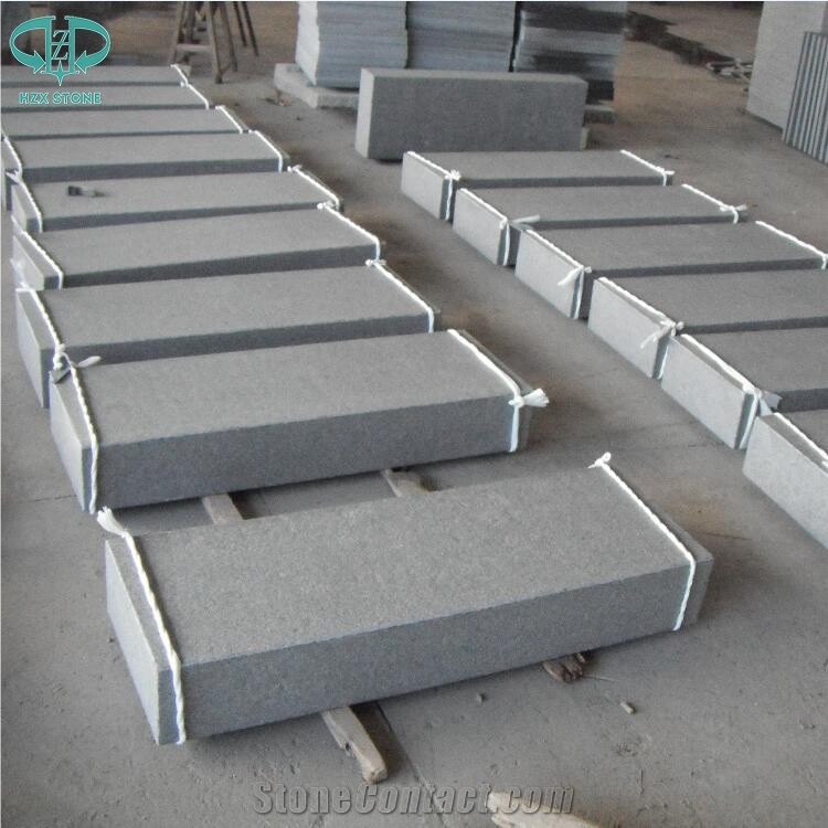Chinese G654 Pandang Dark Grey Exterior Outdoor Granite Steps,Deck Stairs,Stair Riser,Stair Treads,Staircase