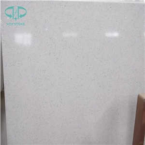 Crystal white quartz stone slab & tile, white quartz stone flooring, mirror chips engineered stone, crushed glass quartz stone