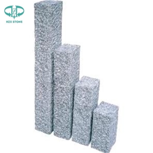 G603 Granite Garden Stone Pillars/China Sesame White Grey Granite Pineappled Palisade Landscaping Stone