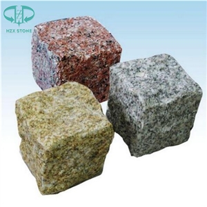 G603 Granite Paving Stone, Stones on Net, Cubes on Net, Cube Stone, Granite Paver, Small Cubes