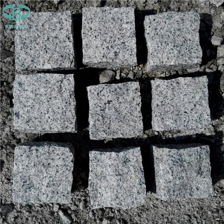 G603 Light Grey Granite Cobble Stone,Natural Split Cube Stone,Cobblestone,Paving Sets,Driveway Paving Stone,Walkway Pavers,Patio Pavers,Landscape Stone,Garden Stepping Pavements