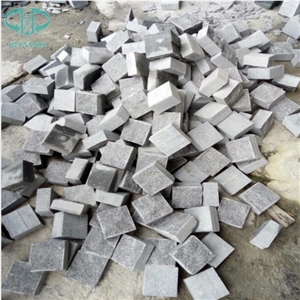 G654 Chinese Granite Cubestone,Padang Dark, Sesame Grey, China Impala Black,Dark Grey Granite Cubestone Pavers,Exterior Pattern for Landscaping Stone,Driveway Paving Cubestone
