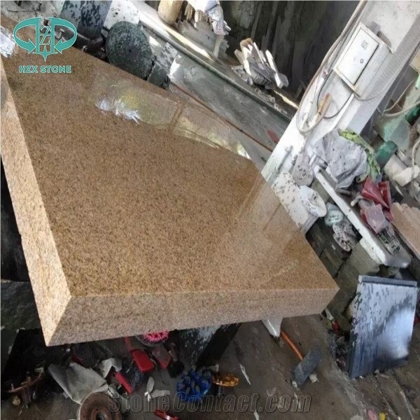 G682 Granite,Misty Rusty Yellow, Giallo Rusty, Desert Gold,Giallo Fantasia,Giallo Ming, Giallo Rustic, Gold Leaf China, Golden Peach, Padang Amarillo Polished Pavers