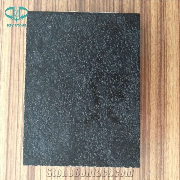 G684 China Black Basalt Black Galaxy Black Pearl Fuding Black Pineapple,Leather,Polished, Honed Flamed Tile Paver