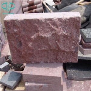 G699 Flamed Dayang ,Red Porphyry Walkway Floor Paving Stone Tile,Dayang Red G699 Granite Bushhammered Outdoor Stone Tile Paving Material