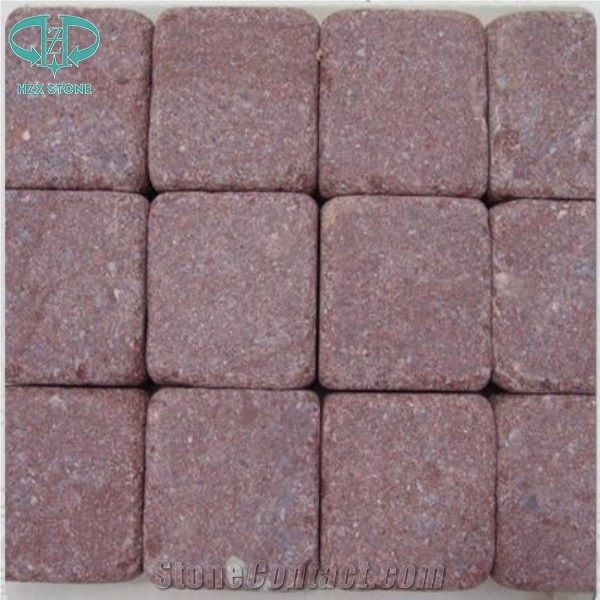 G699 Flamed Tile, Dayang Red Porphyry Walkway Floor Paving Stone Tile,Dayang Red G699 Granite Bushhammered Outdoor Stone Tile Paving Material