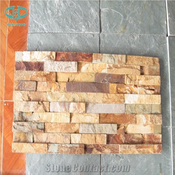 Golden slate, Stone Siding,Stone Wall Veneer Stone,Cultural Stone for wall cladding