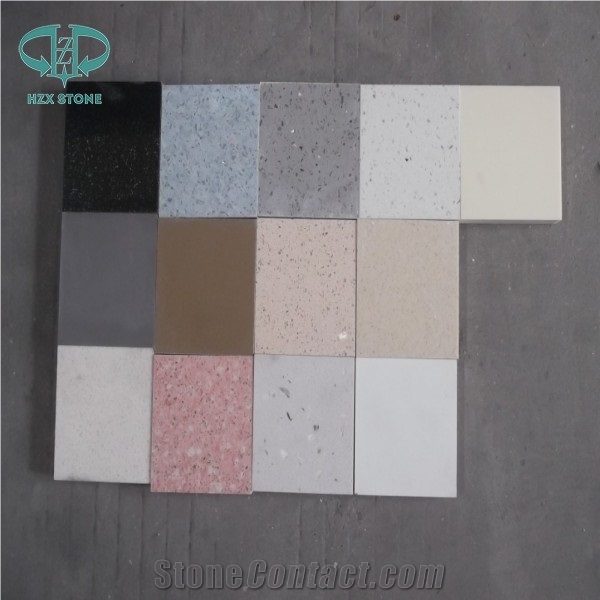 Grey Quartz Stone, Manufacturer Artificial Marble Look White Quartz Stone Slabs & Tiles Design, Polished with Cusomized Edges and Solid Surface Silestone Colors Available
