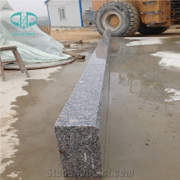 Honed G341 Kerbstone, Flamed Road Stone, Light Grey Side Strong, Competitive Price Grey Granite, Curbs, Grey Grain Granite