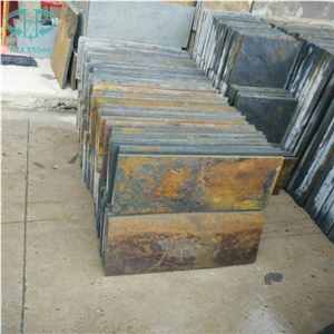 Hot Selling Chinese Rustic Yellow,Natural Slate, Cut to Size Tiles,Slabs,Wall & Floor Covering,Slate Stepping, Cultural Stone,Paving Slate Stone