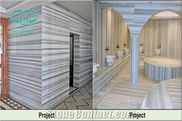 Marmara Equator White Marble/Turkish Straight Vein Running/ Slabs & Tiles, Wall Covering, Skirting, Cladding, Cut-To-Size for Floor Covering, Interior Decoration