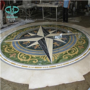 Multicolor Marble Waterjet Medallions for Floor Covering Tiles and Wall Covering Tiles