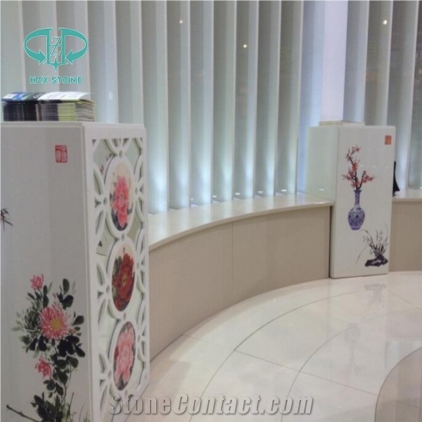 Nano Crystallized Glass Polished Stone Columns for Interior Decoration,Artificial