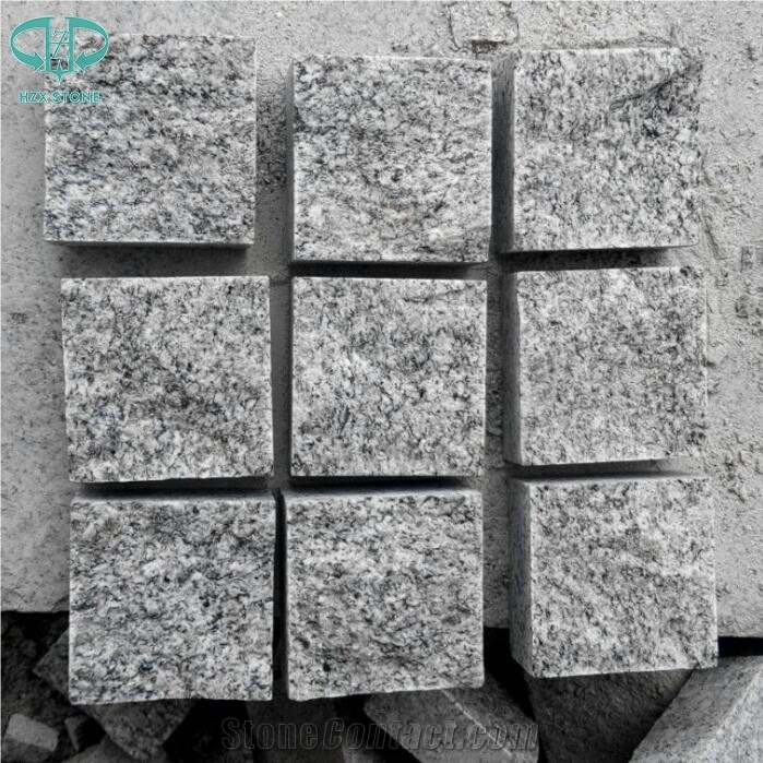 Natural Split G603 Light Grey Granite Paving Stone,Cobble Stone,Cube Stone,Cobblestone,Paving Sets,Driveway,Walkway,Patio,Landscape,Garden